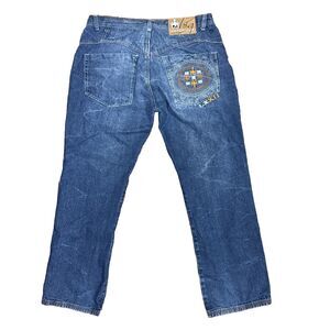 Vintage Notorious Big Jeans Mens 40 Embroidered Hip-Hop Baggy 90s Streetwear